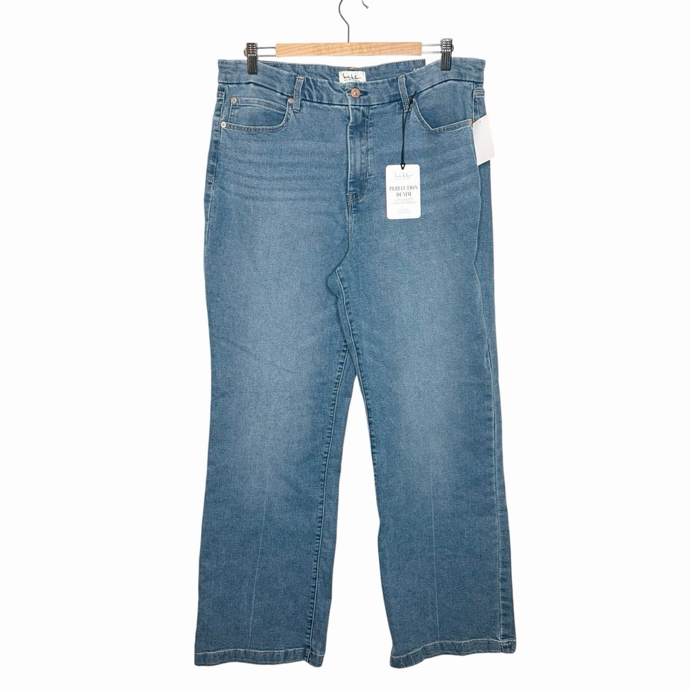 Nicole Miller SoHo High Rise Bootcut Jeans Womens Size 16 Stretch Medium Wash